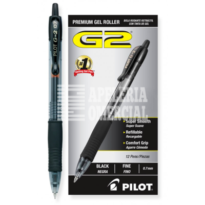 BOLÍGRAFO PILOT G-2 RETRACTABLE NEGRO